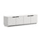Oikiture 180cm TV Unit – White, 4‑Door Entertainment Cabinet, Modern
