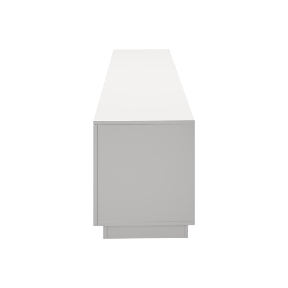 Oikiture 180cm TV Unit – White, 4‑Door Entertainment Cabinet, Modern