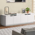 Oikiture 180cm TV Unit – White, 4‑Door Entertainment Cabinet, Modern
