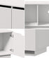 Oikiture 180cm TV Unit – White, 4‑Door Entertainment Cabinet, Modern