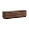 Oikiture TV Cabinet Entertainment Unit Stand 180cm Walnut