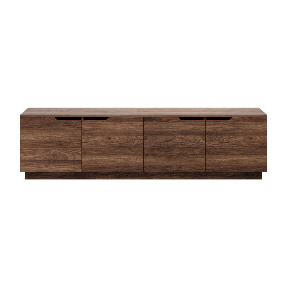 Oikiture TV Cabinet Entertainment Unit Stand 180cm Walnut