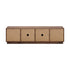 Oikiture TV Cabinet Entertainment Unit Stand 180cm Walnut