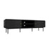 Oikiture TV Cabinet Entertainment Unit Stand 180cm Wooden Black