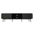 Oikiture TV Cabinet Entertainment Unit Stand 180cm Wooden Black