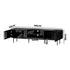 Oikiture TV Cabinet Entertainment Unit Stand 180cm Wooden Black
