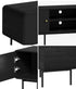 Oikiture TV Cabinet Entertainment Unit Stand 180cm Wooden Black