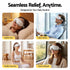 Eye Massager with Heat & Vibration – 180° Foldable, Bluetooth, White