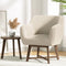 Artiss Aston Accent Armchair Linen Fabric Wooden Lounge Chair Beige