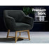 Artiss Armchair Tub Chair Charcoal Aston