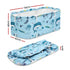 Foldable Bathtub PVC Spa Bucket Inflatable Cushion 114x62cm Blue