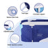 Foldable Bathtub PVC Spa Bucket Inflatable Cushion 134x65cm Navy Blue
