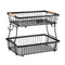 5-Star Chef 2 Tier Fruit Basket Bowl Detachable Kitchen Food Storage Stand