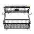 5-Star Chef 2 Tier Fruit Basket Bowl Detachable Kitchen Food Storage Stand