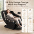 Livemor Flex Massage Chair Full Body with Heat Zero Gravity Recliner, 24 Airbags, Foot Massage, 6 Auto Programs, Voice Control, Bluetooth Speakers, Screen Control, Extendable Footrest