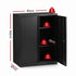 Artiss Steel Locker Filing Cabinet 100cm, 3-Point Lock, 2 Adjustable Shelves