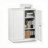 Steel Locker Cabinet Filing Mental Storage 3-Point Lock Adjustable Shelves White