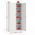 Artiss 180cm Steel Locker Cabinet, Lockable Office Storage with 4 Shelves