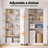 Artiss 180cm Steel Locker Cabinet, Lockable Office Storage with 4 Shelves