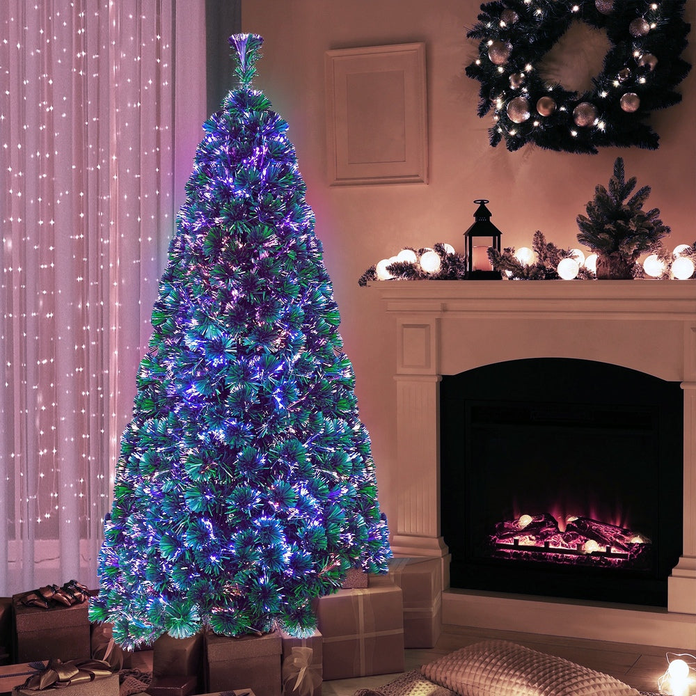 Tinseltown Christmas Tree Fibre Optic 6FT 1.8M Multi-Colour Lights