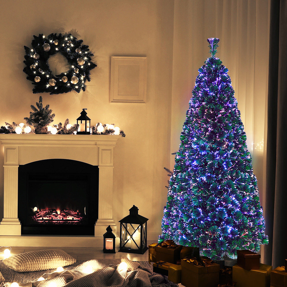 Tinseltown Christmas Tree Fibre Optic 6FT 1.8M Multi-Colour Lights
