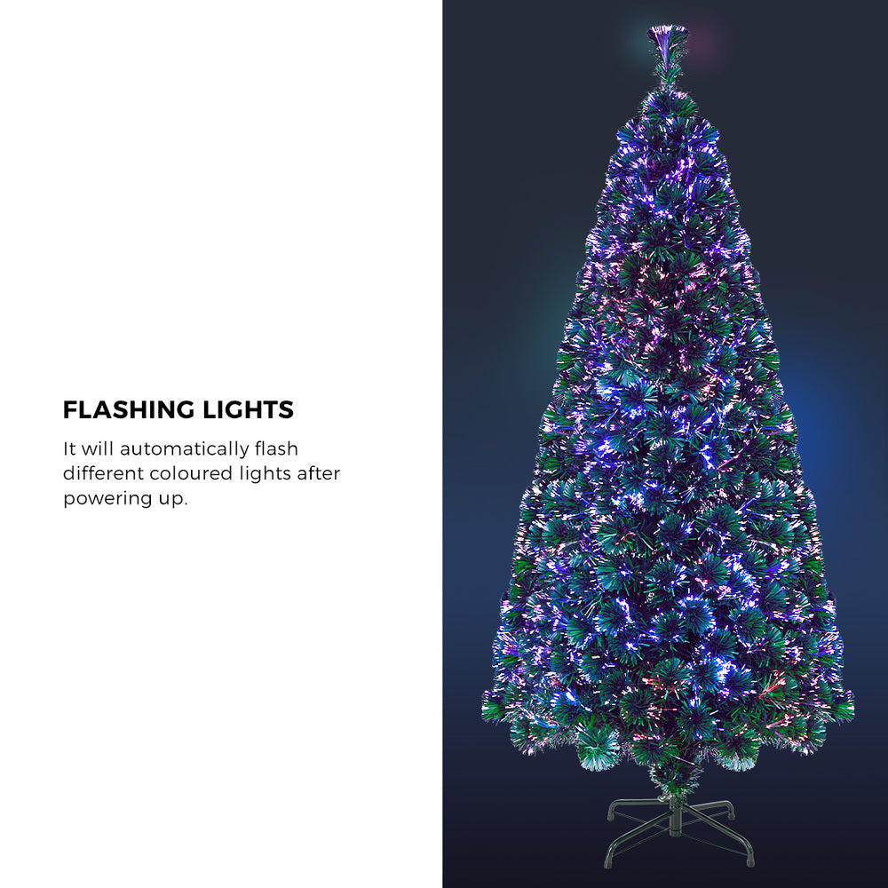 Tinseltown Christmas Tree Fibre Optic 6FT 1.8M Multi-Colour Lights