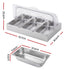 5-Star Chef 3 Pan Food Serving Display Stainless Steel with Clear Roll Top Cover