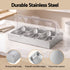 5-Star Chef 3 Pan Food Serving Display Stainless Steel with Clear Roll Top Cover