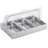 5-Star Chef 3 Pan Food Serving Display Stainless Steel with Clear Roll Top Cover