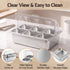 5-Star Chef 6 Pan Food Serving Display Stainless Steel Cooler Platter with Clear Roll Top Cover