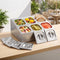 5-Star Chef 6 Pan Food Serving Display Container Stainless Steel Food Container Lids