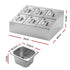 5-Star Chef 6 Pan Food Serving Display Container Stainless Steel Food Container Lids