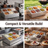 5-Star Chef 6 Pan Food Serving Display Container Stainless Steel Food Container Lids