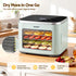 Food Dehydrator 5‑Tray Green – Mini Fruit Dryer, LED Control, 35–80°C