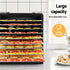 Food Dehydrator 9‑Tray – LCD 35–70°C Dryer w/ Hanging Rack & SS Trays
