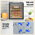 Food Dehydrator 9‑Tray – LCD 35–70°C Dryer w/ Hanging Rack & SS Trays