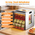 10 Trays Food Dehydrator Stainless Steel Visible Glass Door 850W