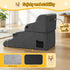 Dog Stairs and Bed 2-in-1 Sofa Car Foam Non-Slip Washable Pet Stairs Indoor Grey