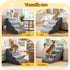 Dog Stairs and Bed 2-in-1 Sofa Car Foam Non-Slip Washable Pet Stairs Indoor Grey