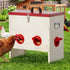 Alopet 50 Lbs Galvanized Chicken Feeder Trough with Plastic Dividers