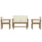 4 Piece Outdoor Wooden Sofa Set Patio Lounge Furniture with Table
