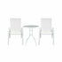 Outdoor Chair & Table Set – Stackable Textilene Chairs, Tempered Glass Table