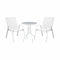 Outdoor Chair & Table Set – Stackable Textilene Chairs, Tempered Glass Table