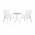 Outdoor Chair & Table Set – Stackable Textilene Chairs, Tempered Glass Table