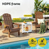 Outdoor Table and Chairs HDPE Folding Adirondack Beach Chair Patio Furniture