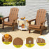 Outdoor Table and Chairs HDPE Folding Adirondack Beach Chair Patio Furniture