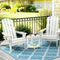 Outdoor Table and Chairs HDPE Folding Adirondack Beach Chair Patio Furniture White