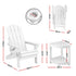 Outdoor Table and Chairs HDPE Folding Adirondack Beach Chair Patio Furniture White