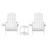 Outdoor Table and Chairs HDPE Folding Adirondack Beach Chair Patio Furniture White