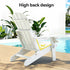 Outdoor Table and Chairs HDPE Folding Adirondack Beach Chair Patio Furniture White